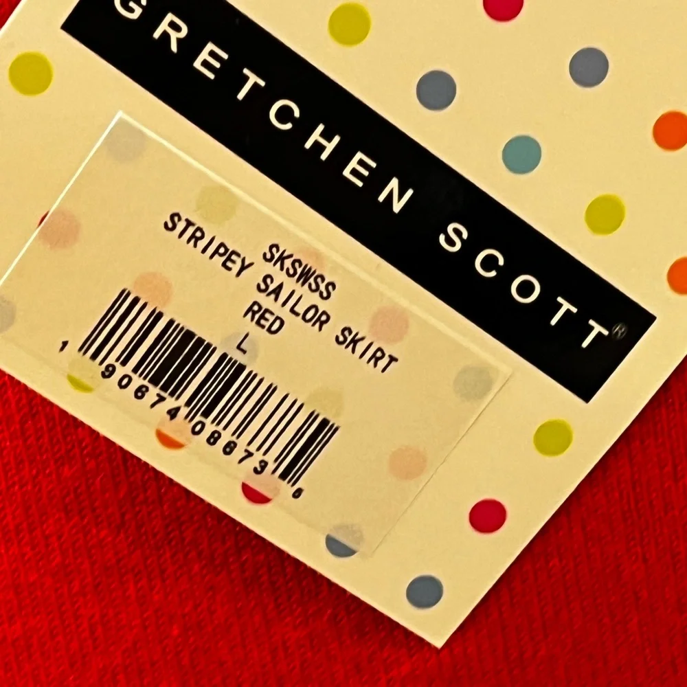 NWT Gretchen Scott Slimming Red Sailor Skirt Size Lg - Picture 15 of 15